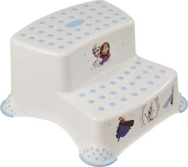 Actual product image keeeper kids step stool igor frozen, two steps, white with print, max. load: 120 kg, with non-slip f