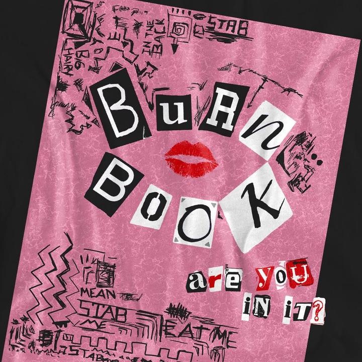 Actual product image Mean Girls Unisex Adult Burn Book T-Shirt (S)