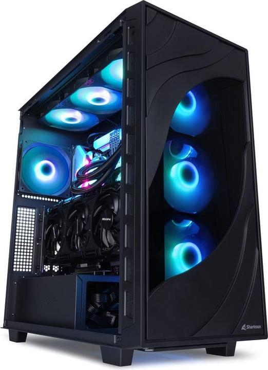 Produktbild Sharkoon Rebel C80M RGB ATX Black (schwarz) (ATX, Mini-ITX, mATX)