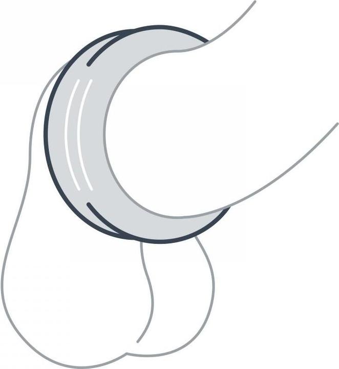 Actual product image Boners Ribbed Cock Ring (2 cm)