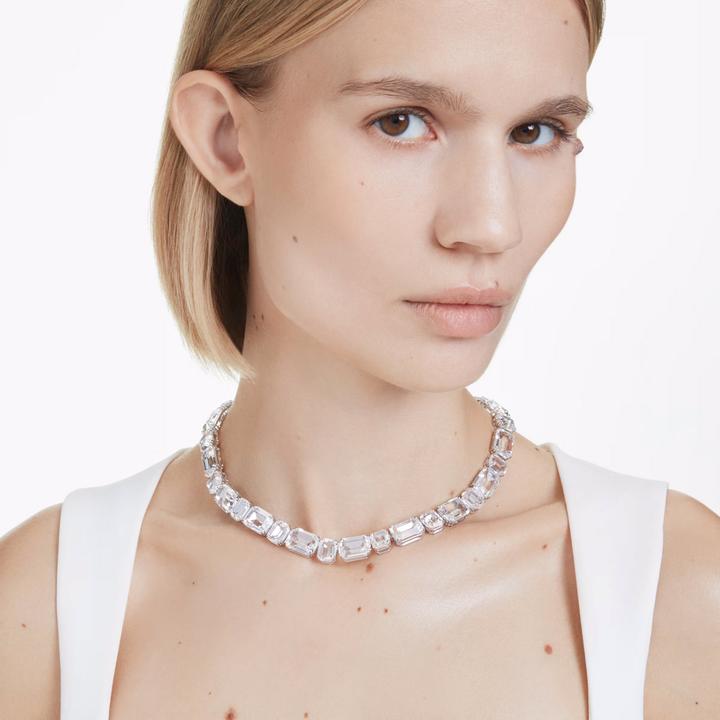 Produktbild Swarovski Millenia Tennis Halskette Oktagon Schliff Weiss (Swarovski Metall)