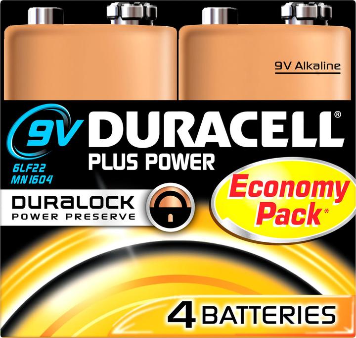 Produktbild Duracell Plus Power (4 Stk., 9V Block)
