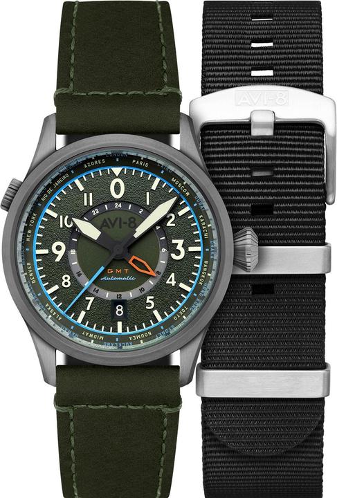 Produktbild AVI-8 AV-4120-05 Wingman Worldtimer GMT (Fliegeruhr)