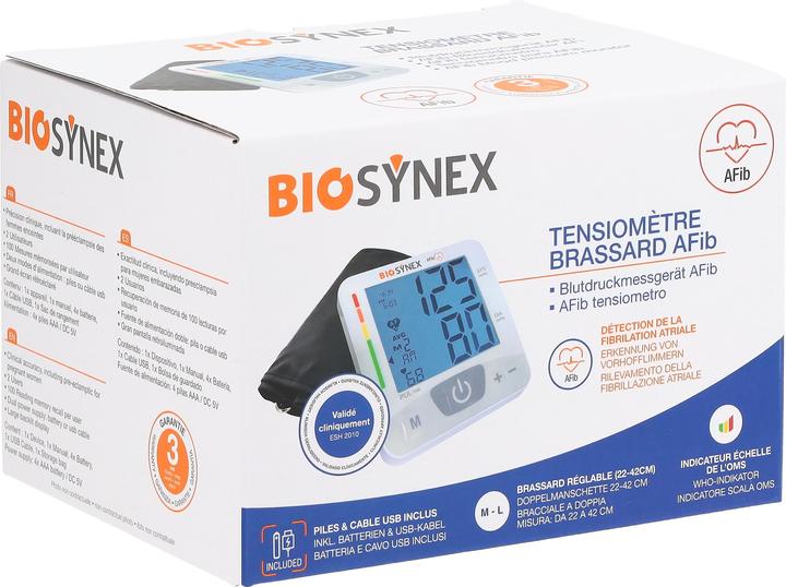 Actual product image Biosynex Blutdruckmessgerät Afib (Blood pressure monitor upper arm)