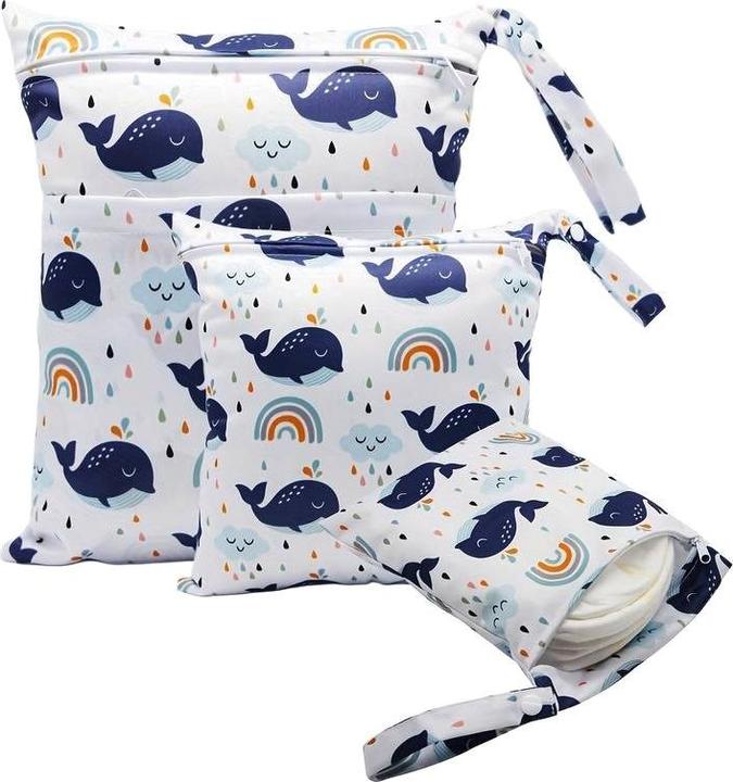 Image du produit ASMI 3 pièces Wetbag Set sac à couches 30x36cm + 28x30cm + 20x24cm