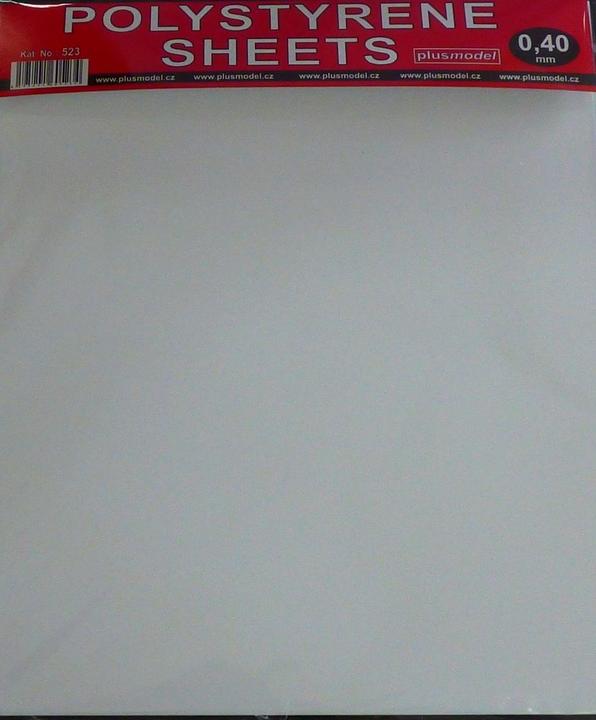 Actual product image Plus Model Polystyrene sheets 0.40mm