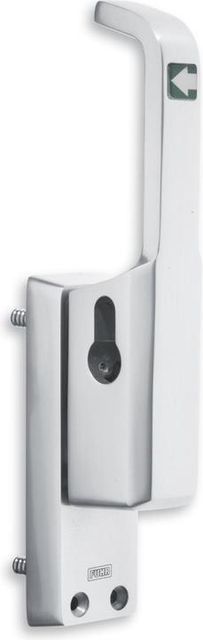Actual product image Fuhr Door deadbolt 982 DIN left silver anodised light metal 23 mm round bar 10 mm