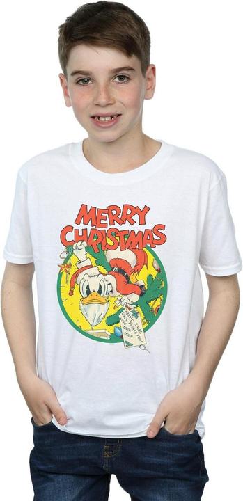 Immagine prodotto Disney Donald Duck Merry Christmas Maglietta Ragazzi (140, 146)