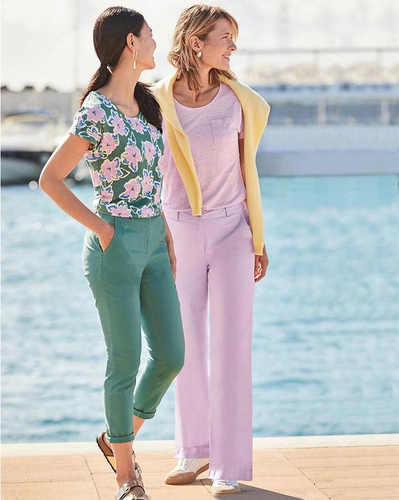 Actual product image Anne Weyburn Wide Chino Trousers (44)