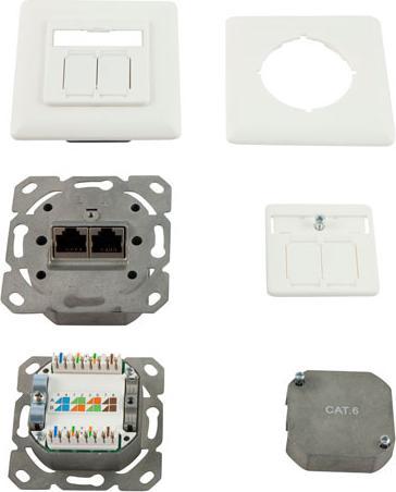 Synergy 21 S216350 2 x RJ-45 Weiss Steckdose