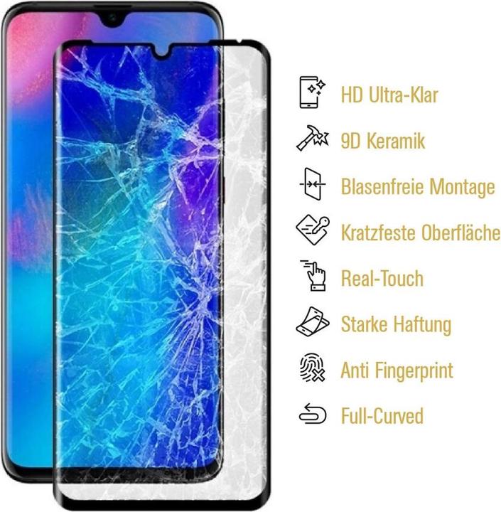 Produktbild Protectorking 1x Ceramic-Glass Full Cover HD Klar (1 Stück, Huawei P30 Lite)