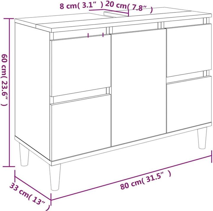 Produktbild VidaXL Calandra (80 x 33 x 60 cm)