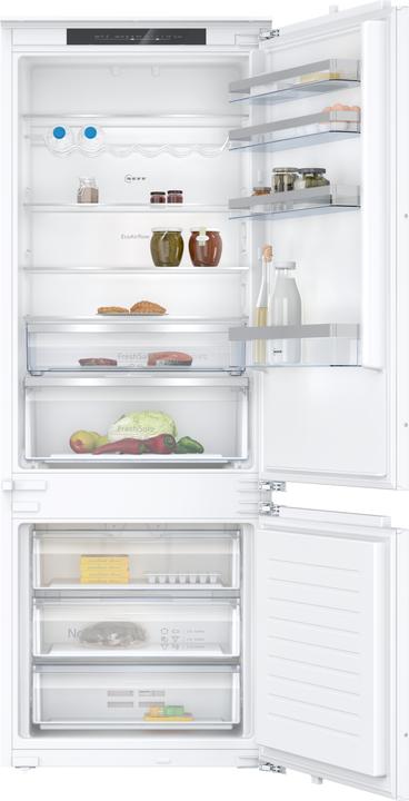 Neff N 50, built-in fridge-freezer with bottom freezer compartment, 193.5 x 70.8 cm, flat hinge, KB7962F (383 l)
