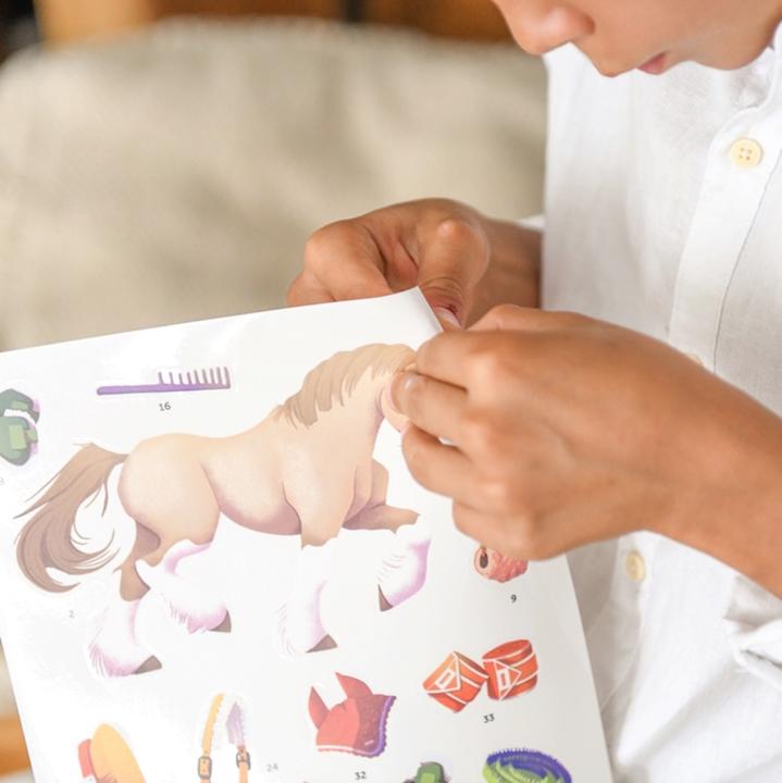 Actual product image Poppik Sticker learning poster horses