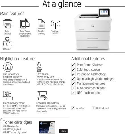 Produktbild HP M507x LaserJet Enterprise (Laser, Schwarz-Weiss)