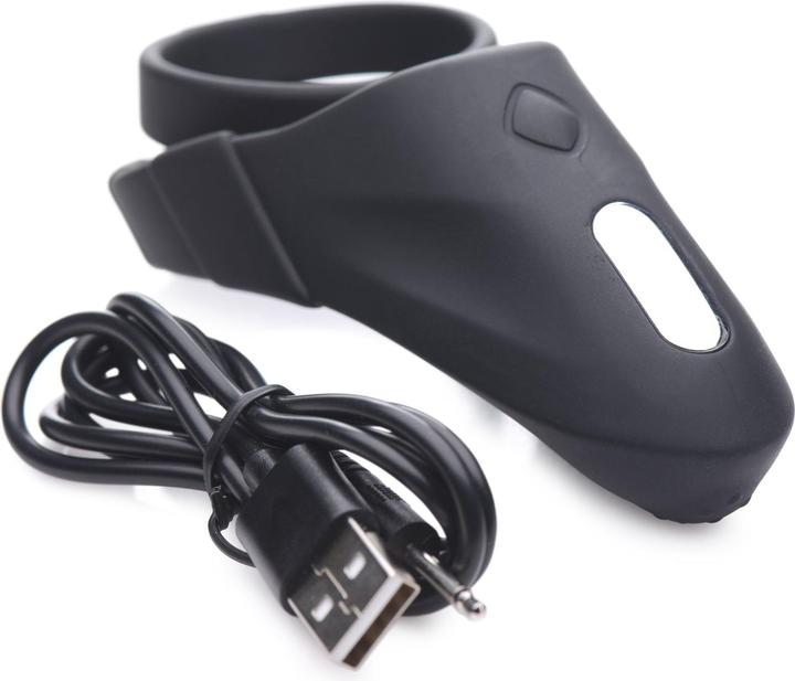 Actual product image Pipedream 10X Silicone Cock Ring + Vibrating Taint Stimulator (4 cm)