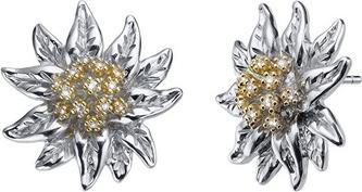 Produktbild Crystalp Charming Silver Edelweiss Earrings with Crystals 40551.S
