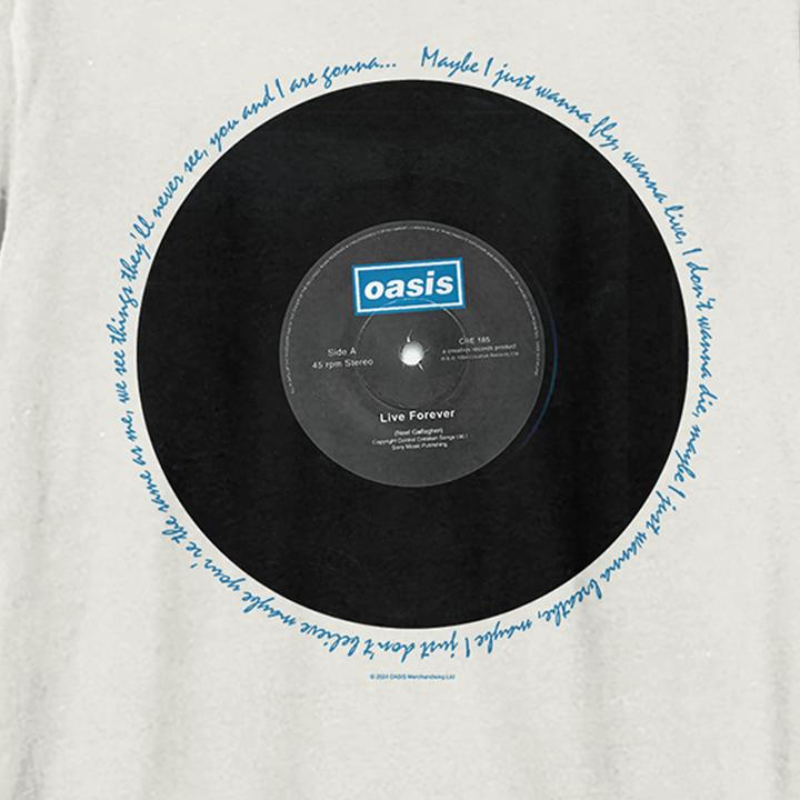 Actual product image Oasis Unisex Adult Live Forever T-Shirt (M)