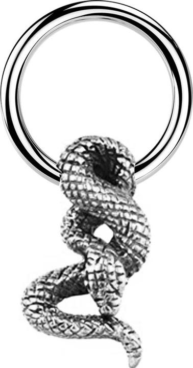 Produktbild Star Piercing Micro Closure Ring silber Schlange silber (Chirurgenstahl 316L, Messing)