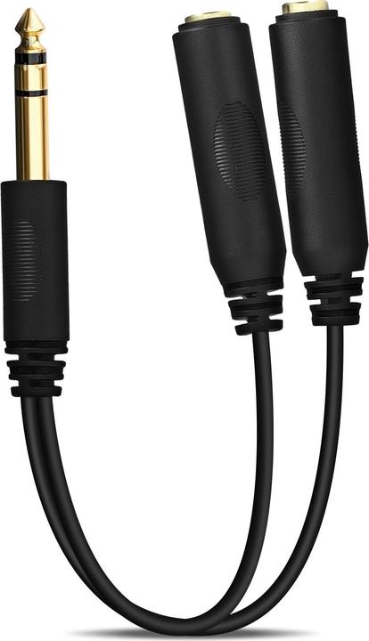 Produktbild Avizar Adapter/Splitter 6.35mm Klinkenstecker / Doppelklinke 6.35mm Buchse (0.25 m, 3.5mm Klinke (AUX))