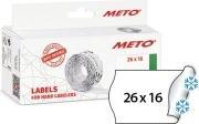 Image du produit METO Etiquettes pour étiqueteuses de prix, 26 x 16 mm, blanches convient pour Classic M, 2 lignes