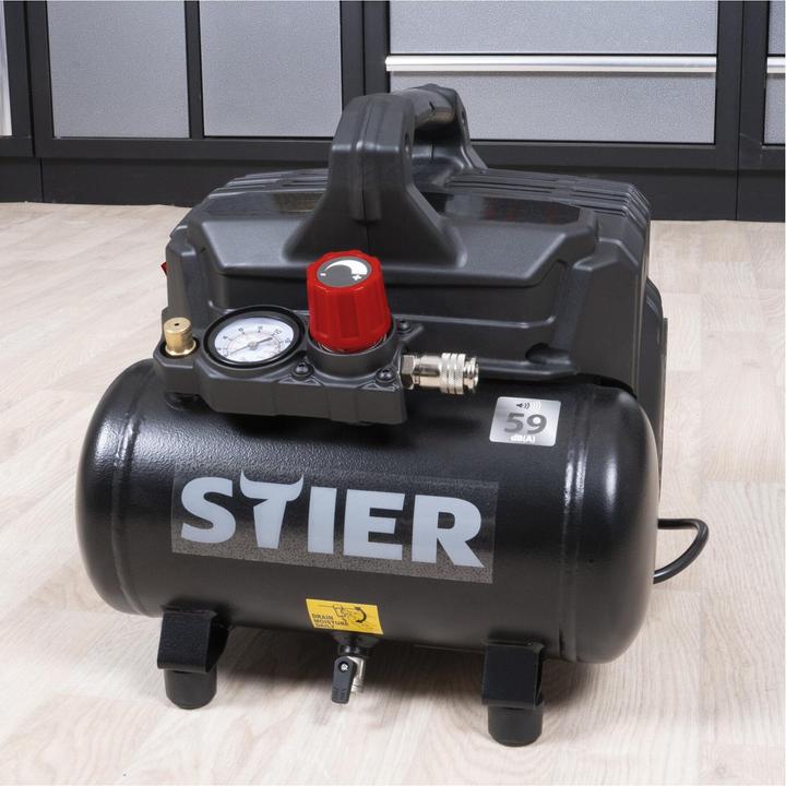 Produktbild Stier Flüsterkompressor (8 Bar, 6 l)