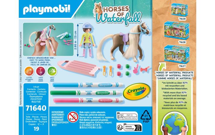Produktbild Playmobil Kreativset mit Pferd und Stiften (71640, Playmobil Horses of Waterfall)