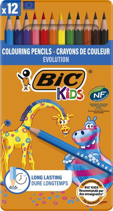Actual product image Bic Kids Coloured pencils Evolution (Multicoloured, 12 x)