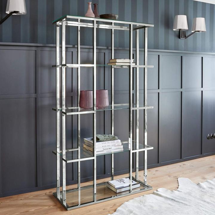 Immagine prodotto Loberon Scaffale Dacre argento (100 x 40 x 180 cm)