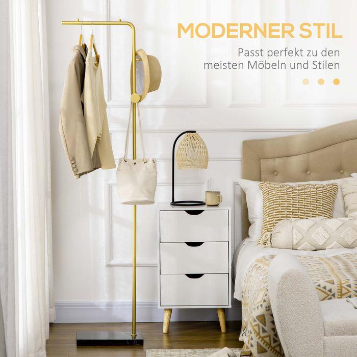 Actual product image Swisshandel24 Garderobenständer Kleiderständer mit Haken Garderobe für Kleidung, Hüte