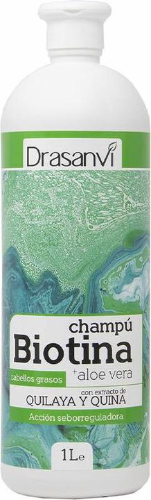 Actual product image Drasanvi BIOTIN AND ALOE VERA oily hair shampoo 1000ml (Liquid shampoo)