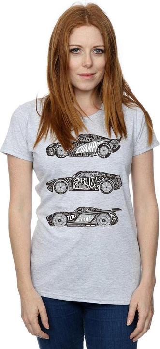 Immagine prodotto Disney Cars Text Racers Maglietta Donna (M)