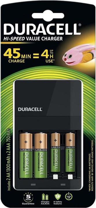Actual product image Duracell CEF14 + aku 2+2 (4 pcs., AA, 750 mAh, Rechargeable battery)