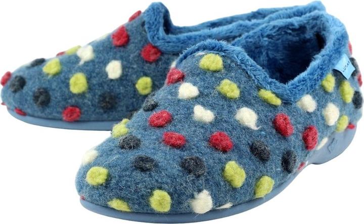 Actual product image Lunar Womens/Ladies Helix Polka Dot Slippers (38)
