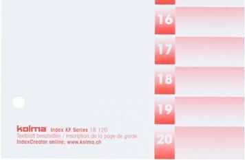 Actual product image Kolma Index A4 strong blank 20-piece coloured