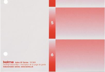 Image du produit Kolma Intercalaire A4 strong 1-6 6 pièces gris