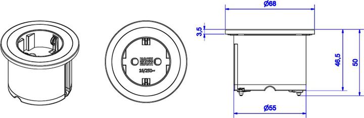 Immagine prodotto Bachmann Uscita PIX (1 x, CEE 7/3, 0.20 m)