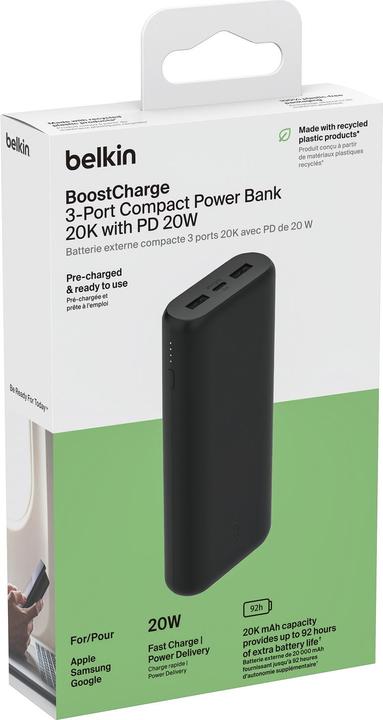 Produktbild Belkin BoostCharge (20000 mAh, 20 W, 74 Wh)