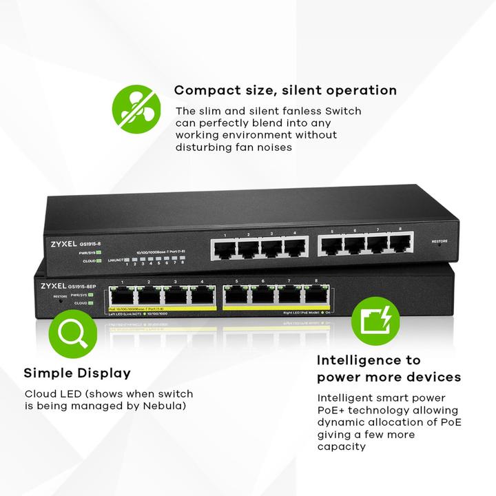 Produktbild Zyxel GS1915-8 (8 Ports)