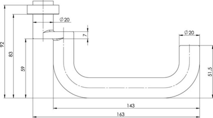 Produktbild Dormakaba Türdrücker-Halbgarnituren OGRO 8100 A FS (Türgriff)