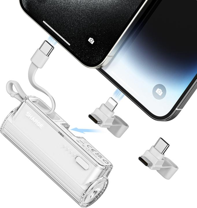 Actual product image Sharge Flow Mini WHI (5000 mAh, 12 W, 12 Wh)