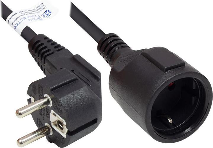 Immagine prodotto Good Connections Prolunga contatto di terra tipo E+F (CEE 7/7, angolata) a presa tipo F (CEE 7/3, dritta), s (2 m, CEE 7/3)