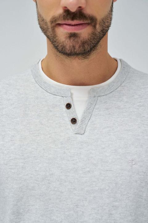 Immagine prodotto Salsa Jeans Pullover Knit Henley W/ Collar Jersey Details (XL)