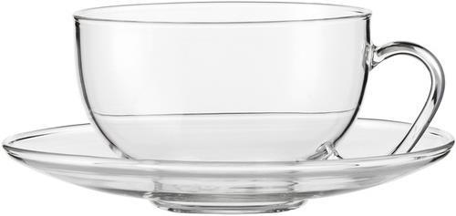 Jenaer Glas Relax Teetasse mit Untertasse (360 ml, 2 x)