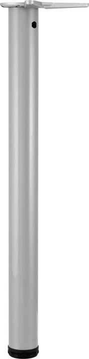 Produktbild Camar Tischfuss zylindrisch Tischbein ø 60mm Möbelbein L 690mm, Stahl silber RAL 9006