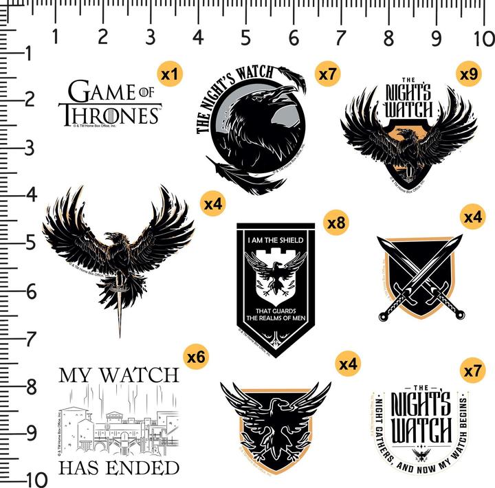 Produktbild Game of Thrones Aufkleber Night's Watch Deluxe 50erPack Vinyl