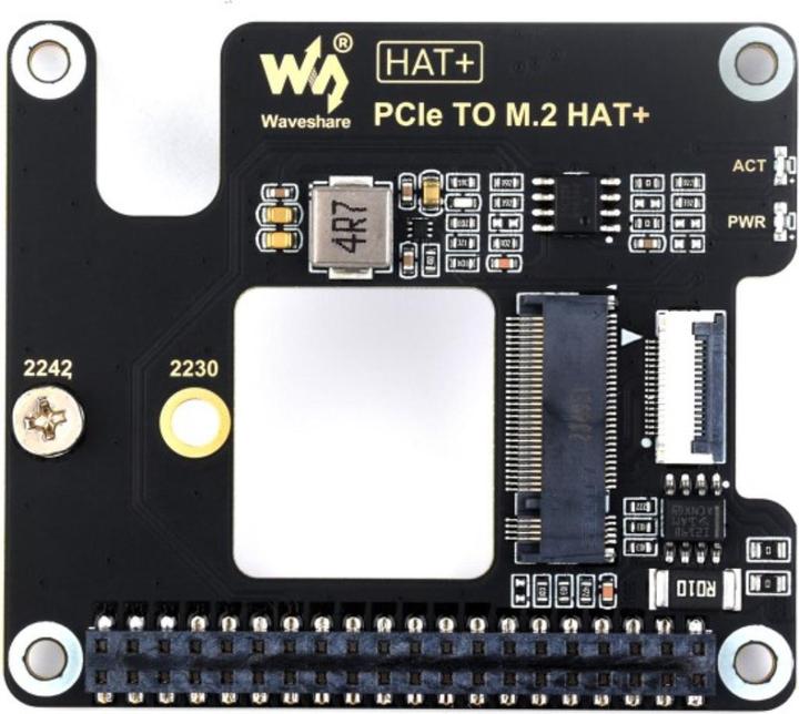Actual product image WaveShare PCIe to M.2 HAT SSD adapter for Raspberry Pi 5