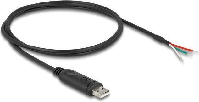 Actual product image Delock Adapter cable USB 2.0 Type-A to serial RS-485 3 x open (1 m)
