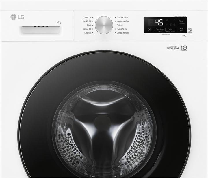 Actual product image LG F4NX1009NWB Washing machine 9 Kg Class A (9 kg, Left)