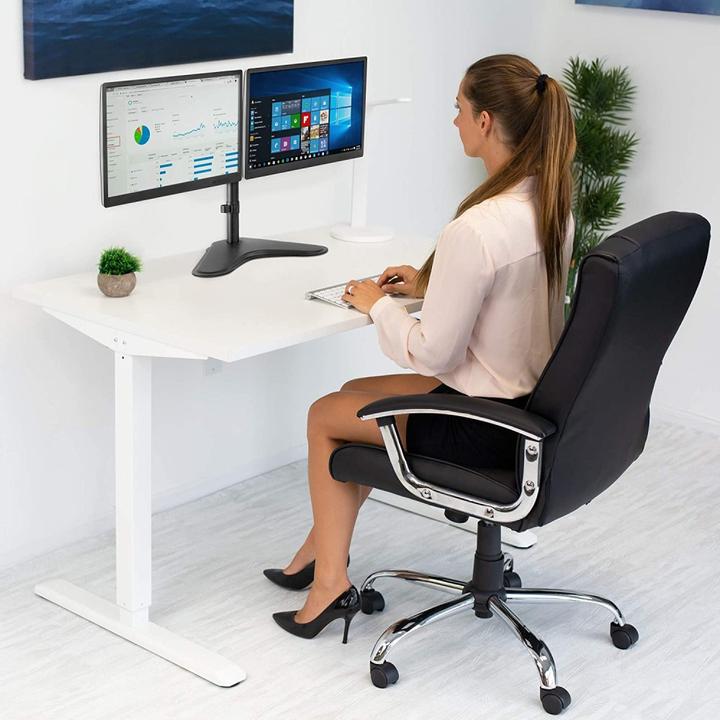 Produktbild Techly Aufstellung für 2 LCD-Displays - Schwarz - Bildschirmgrösse: 33-81.3 cm (13"-32") (32.01")